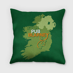 Подушка квадратная Irish pub Blarney, цвет: 3D-принт
