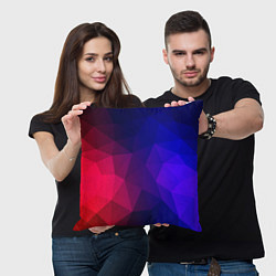 Подушка квадратная Red&Blue, цвет: 3D-принт — фото 2