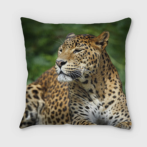 Подушка квадратная Лик леопарда / 3D-принт – фото 2