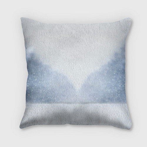 Подушка квадратная Лиса на снегу / 3D-принт – фото 2
