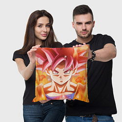 Подушка квадратная DBZ: Super Goku, цвет: 3D-принт — фото 2
