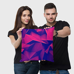 Подушка квадратная Violet polygon, цвет: 3D-принт — фото 2