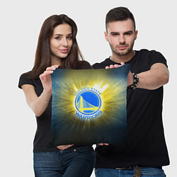 Подушка квадратная Golden State Warriors 4, цвет: 3D-принт — фото 2