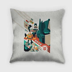 Подушка квадратная Transformers City