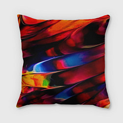 Подушка квадратная Краски, цвет: 3D-принт