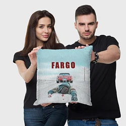 Подушка квадратная Fargo Racing, цвет: 3D-принт — фото 2