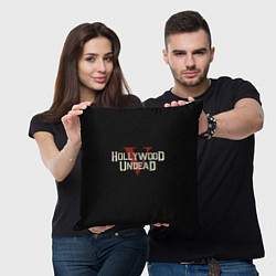 Подушка квадратная Hollywood Undead V, цвет: 3D-принт — фото 2