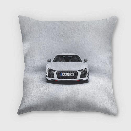 Подушка квадратная Audi серебро / 3D-принт – фото 2
