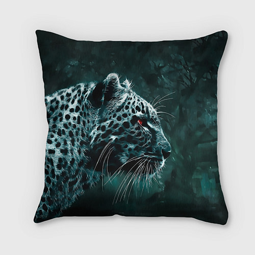 Подушка квадратная Леопард / 3D-принт – фото 2
