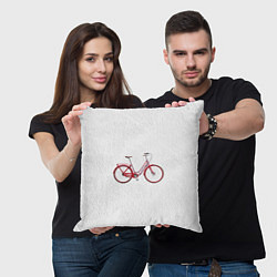 Подушка квадратная Велосипед, цвет: 3D-принт — фото 2
