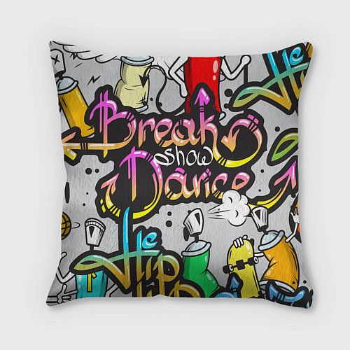 Подушка квадратная Break Show Dance / 3D-принт – фото 2