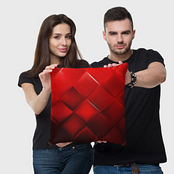 Подушка квадратная Red squares, цвет: 3D-принт — фото 2