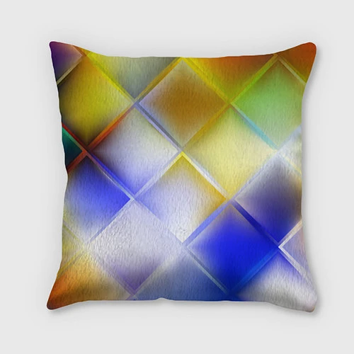Подушка квадратная Colorful squares / 3D-принт – фото 2