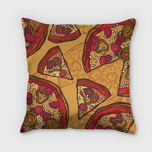Подушка квадратная Пицца / 3D-принт – фото 2