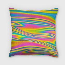 Подушка квадратная Абстрактные разводы цвета, цвет: 3D-принт
