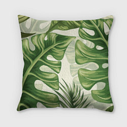 Подушка квадратная Тропический папоротник, цвет: 3D-принт