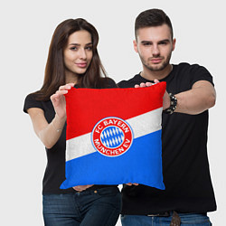 Подушка квадратная FC Bayern: tricolor, цвет: 3D-принт — фото 2