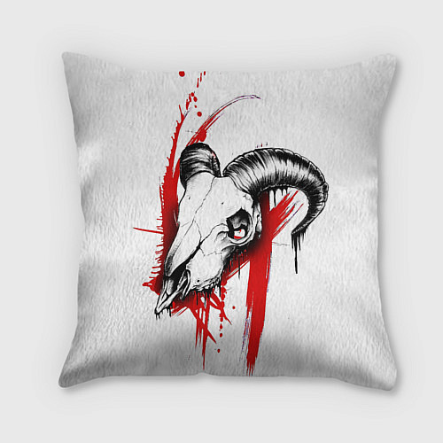 Подушка квадратная Skull Trash Polka / 3D-принт – фото 2