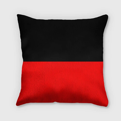 Подушка квадратная АлисА: Черный & Красный / 3D-принт – фото 2