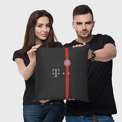 Подушка квадратная Bayern FC: Black 2018, цвет: 3D-принт — фото 2