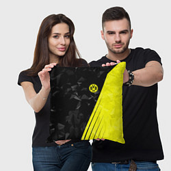 Подушка квадратная FC Borussia Dortmund: Abstract, цвет: 3D-принт — фото 2