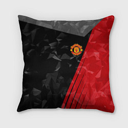 Подушка квадратная FC Manchester United: Abstract, цвет: 3D-принт