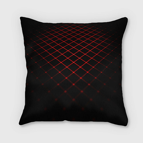 Подушка квадратная FC MU: Red Lines / 3D-принт – фото 2