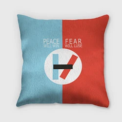 Подушка квадратная 21 Pilots: Peace & Fear, цвет: 3D-принт