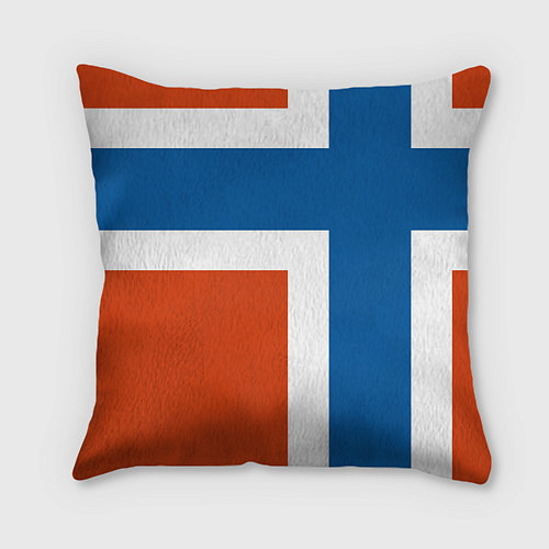 Подушка квадратная Norway Flag / 3D-принт – фото 2