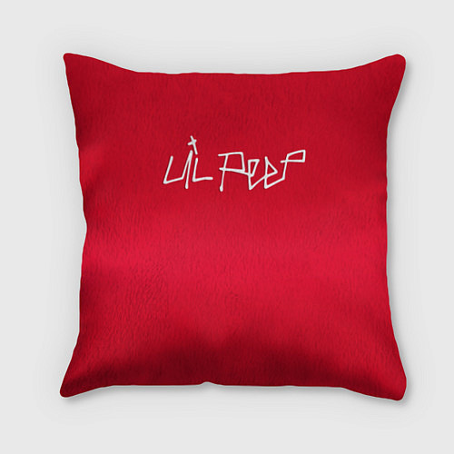 Подушка квадратная Lil Peep: Red Style / 3D-принт – фото 2