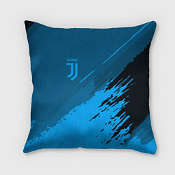 Подушка квадратная FC Juventus: Blue Original, цвет: 3D-принт