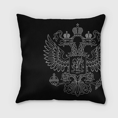 Подушка квадратная Генерал, белый герб РФ / 3D-принт – фото 2