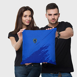 Подушка квадратная FC Paris: Blue 2018, цвет: 3D-принт — фото 2