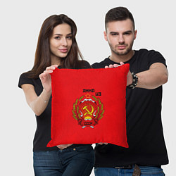Подушка квадратная Анна из СССР, цвет: 3D-принт — фото 2