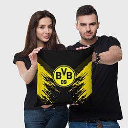 Подушка квадратная Borussia FC: Sport Fashion, цвет: 3D-принт — фото 2