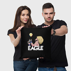 Подушка квадратная Eagle Khabib, цвет: 3D-принт — фото 2
