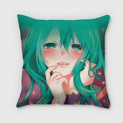 Подушка квадратная Miku Ahegao, цвет: 3D-принт