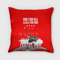 Подушка квадратная One for all & all for one, цвет: 3D-принт