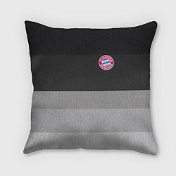 Подушка квадратная ФК Бавария: Серый стиль, цвет: 3D-принт