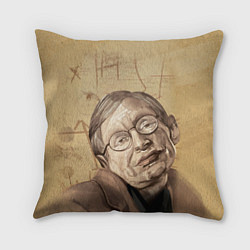 Подушка квадратная Стивен Хокинг, цвет: 3D-принт