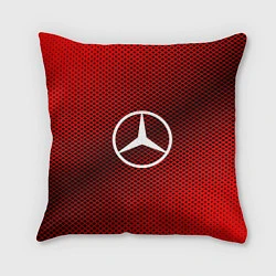 Подушка квадратная Mercedes: Red Carbon, цвет: 3D-принт