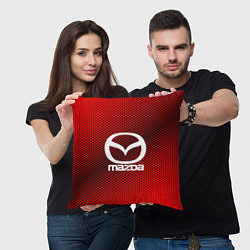 Подушка квадратная Mazda: Red Carbon, цвет: 3D-принт — фото 2