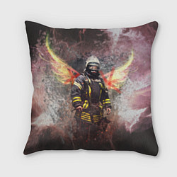 Подушка квадратная Пожарный ангел, цвет: 3D-принт