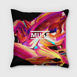 Подушка квадратная MUSE: Neon Colours, цвет: 3D-принт