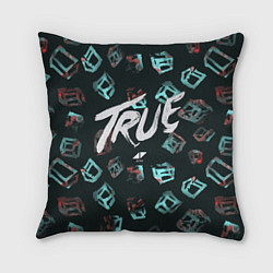 Подушка квадратная Avicii: True, цвет: 3D-принт