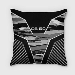 Подушка квадратная CS:GO Grey Camo, цвет: 3D-принт