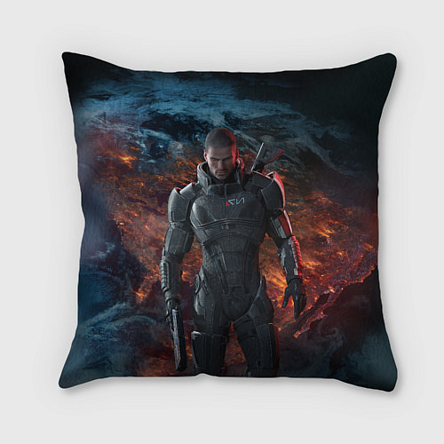 Подушка квадратная Mass Effect: Soldier / 3D-принт – фото 2