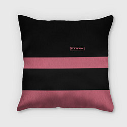 Подушка квадратная Black Pink: Logo, цвет: 3D-принт