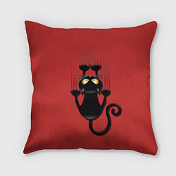 Подушка квадратная Черный кот, цвет: 3D-принт