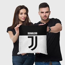 Подушка квадратная Ronaldo Juve, цвет: 3D-принт — фото 2
